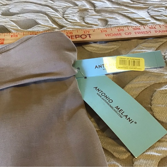 ANTONIO MELANI Tan Wide Leg Pants with Tie Belt - Picture 6 of 14